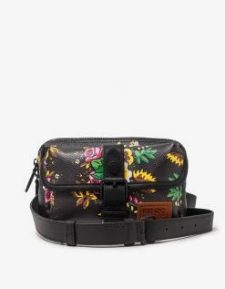 Kenzo Accessories Black Pop Bouquet Messenger Shoulder Bag