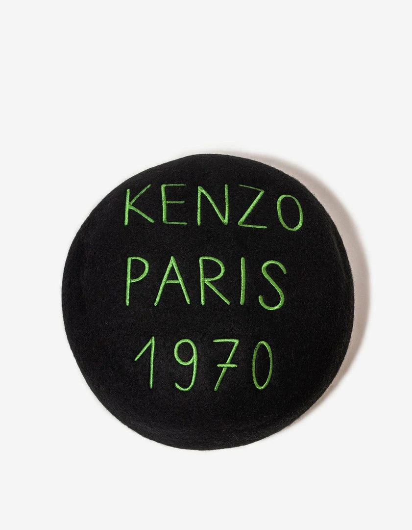 Cheapest 😍 Kenzo Black Souvenir Woollen Beret 💯 5 Kenzo Black Souvenir Woollen Beret
