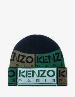 Accessories Blue Kenzo Box Wool Beanie