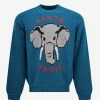Blue 'Kenzo Elephant' Wool Sweater