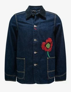 Blue Kenzo Poppy Workwear Denim Jacket Clothing