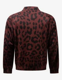 Kenzo Clothing Bordeaux Leopard Print Track Jacket