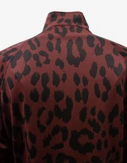 Kenzo Clothing Bordeaux Leopard Print Track Jacket