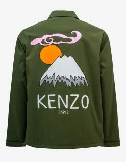 Kenzo Dark Khaki Paris-Japan Coach Jacket Clothing