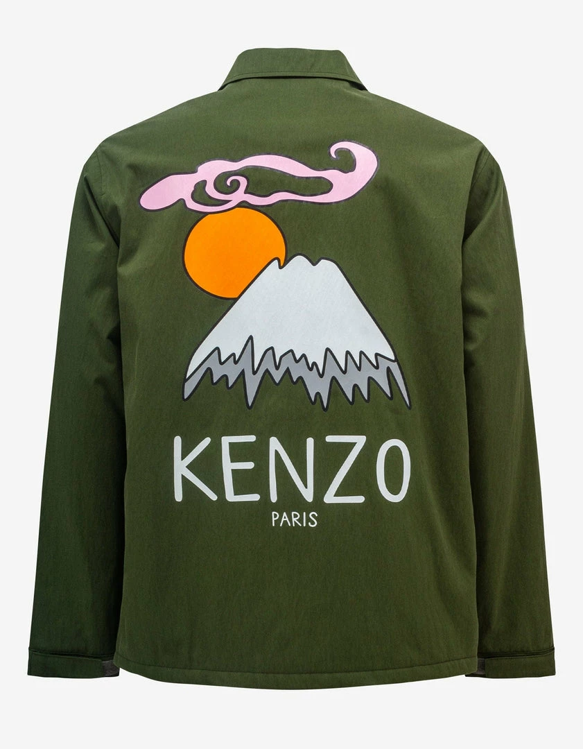 Flash Sale ❤️ Kenzo Dark Khaki Paris-Japan Coach Jacket Clothing ✔️ 4 Kenzo Dark Khaki Paris-Japan Coach Jacket Clothing