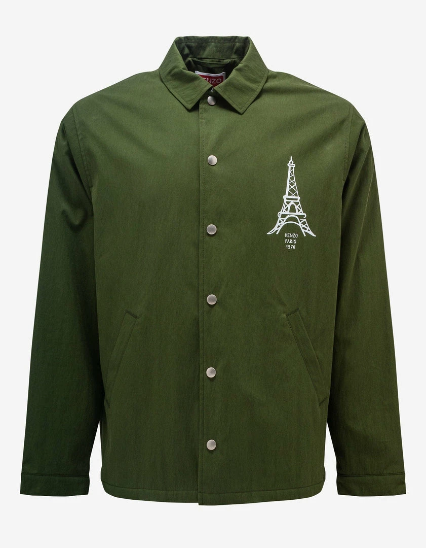 Flash Sale ❤️ Kenzo Dark Khaki Paris-Japan Coach Jacket Clothing ✔️ 3 Kenzo Dark Khaki Paris-Japan Coach Jacket Clothing