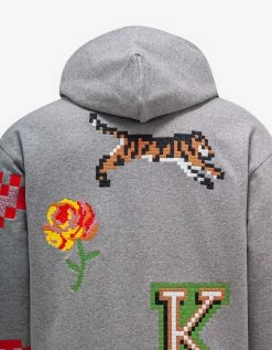 Clothing Grey 'Kenzo Pixel' Oversized Hoodie