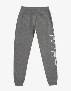 Kenzo Grey Logo Print Sweat Pants Clothing