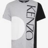 Kenzo Grey White Circle Print T-Shirt