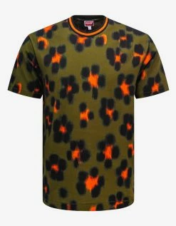 Kenzo Clothing Khaki 'Hana Leopard' T-Shirt