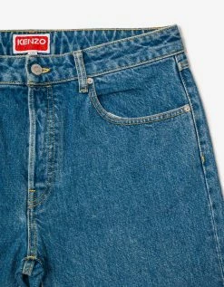Kenzo Clothing Light Blue Bara Slim Fit Jeans