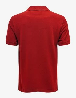 Kenzo Red Boke Flower Crest Logo Polo T-Shirt Clothing