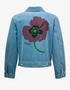 Sky Blue Kenzo Poppy Denim Jacket