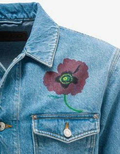 Sky Blue Kenzo Poppy Denim Jacket