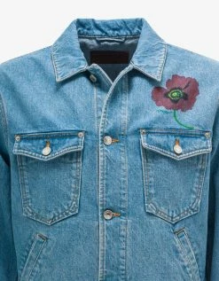 Sky Blue Kenzo Poppy Denim Jacket