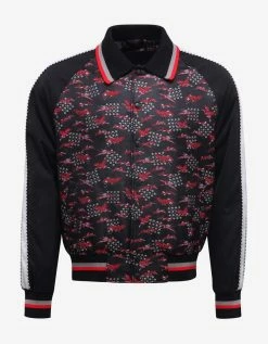 Lanvin Clothing Black Crane Print Souvenir Jacket
