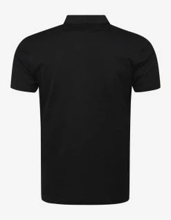 Lanvin Black Polo T-Shirt With Grosgrain Collar Clothing