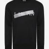 Deals ✨ Lanvin Black Strikethrough Logo Print Sweatshirt 😉 2 Lanvin Black Strikethrough Logo Print Sweatshirt