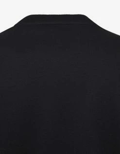 Lanvin Black Strikethrough Logo Print Sweatshirt