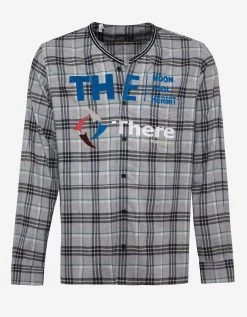 Lanvin Grey Check 'There Is Nothing' Print Shirt