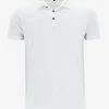 Lanvin Clothing White Polo T-Shirt With Grosgrain Collar