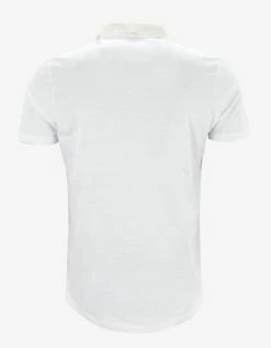 Lanvin Clothing White Slim Polo T-Shirt With Grosgrain Collar