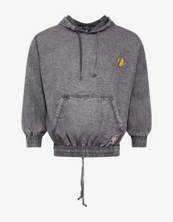 Marcelo Burlon Grey Acid Wash LA Lakers Hoodie Clothing