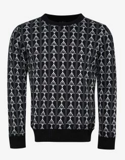 Marcelo Burlon Clothing Kappa All-Over Logo Black Sweatshirt