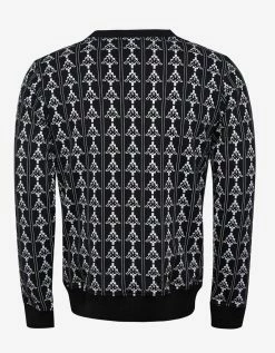 Marcelo Burlon Clothing Kappa All-Over Logo Black Sweatshirt