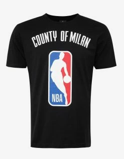 Marcelo Burlon NBA Print Black T-Shirt Clothing