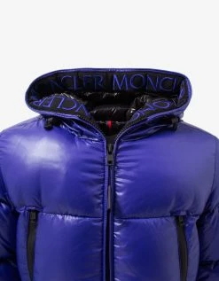Moncler Clothing Baronnies Blue Nylon Down Jacket