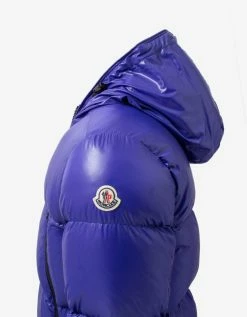 Moncler Clothing Baronnies Blue Nylon Down Jacket