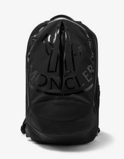 Moncler Black Cut Logo Backpack Accessories