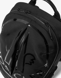 Moncler Black Cut Logo Backpack Accessories