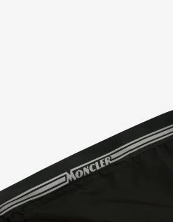 Moncler Black Logo Band Swim Shorts Clothing