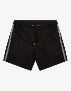 Moncler Black Logo Band Swim Shorts Clothing