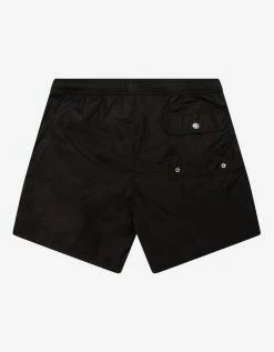 Moncler Black Logo Band Swim Shorts Clothing