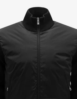 Moncler Black Logo Jacquard Nylon Front Cardigan
