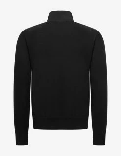 Moncler Black Logo Jacquard Nylon Front Cardigan