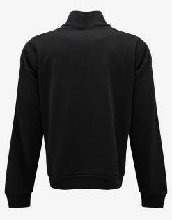 Moncler Black Logo Sleeve Zip Funnel Sweatshirt Clothing