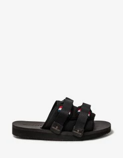 Moncler Black Slideworks Sandals