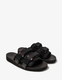 Moncler Black Slideworks Sandals