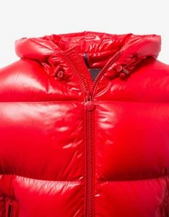 Moncler Ecrins Red Nylon Down Jacket