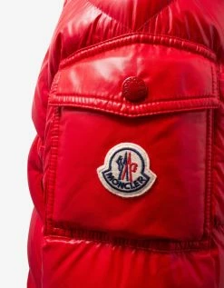 Moncler Ecrins Red Nylon Down Jacket