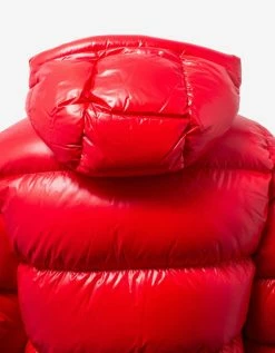 Moncler Ecrins Red Nylon Down Jacket