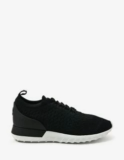 Moncler Emilien Black Stretch-knit Trainers