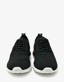 Moncler Emilien Black Stretch-knit Trainers