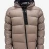 Moncler Clothing Giraud Beige Nylon Down Jacket
