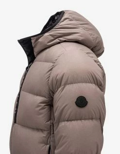 Moncler Clothing Giraud Beige Nylon Down Jacket