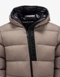 Moncler Clothing Giraud Beige Nylon Down Jacket